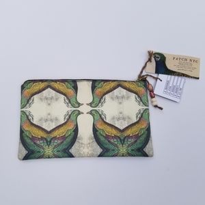 Anthropologie Patch NYC Peacock Pouch Bag